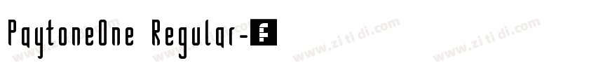 PaytoneOne Regular字体转换